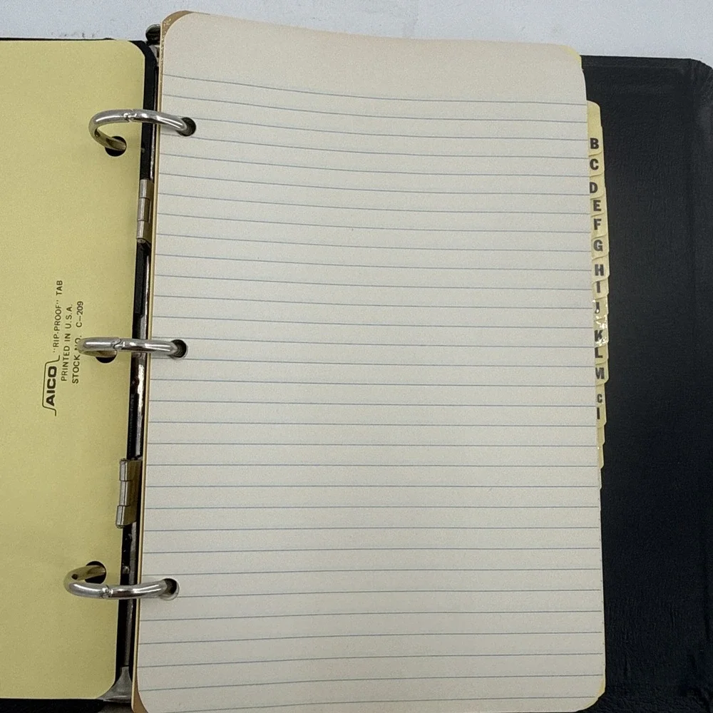 Vtg 3 Ring‎ Loose Leaf Binder Stationary Aico Hard Cover Ledger Book NOS